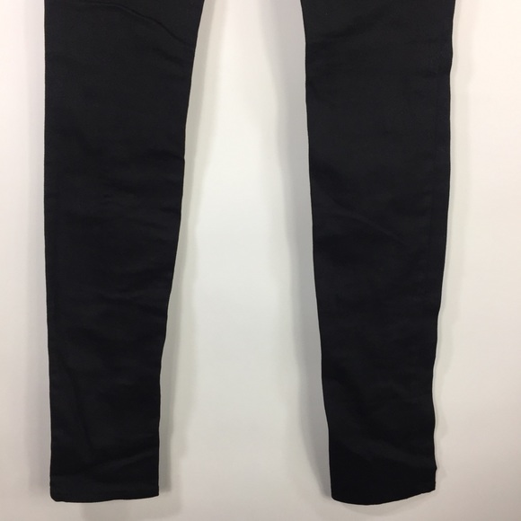 Helmut Lang Leather Panel Skinny Jeans Black 24 - Picture 13 of 16